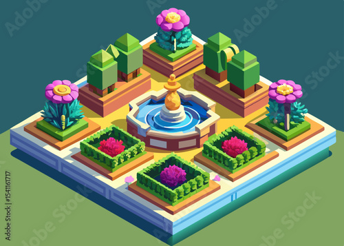 garden isometric
