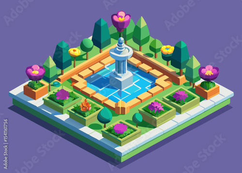 garden isometric