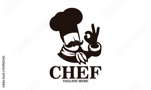 Illustration funny pizza chef shows you how delicious pizza vector design. pizza chef logo and pizza chef vector illustration