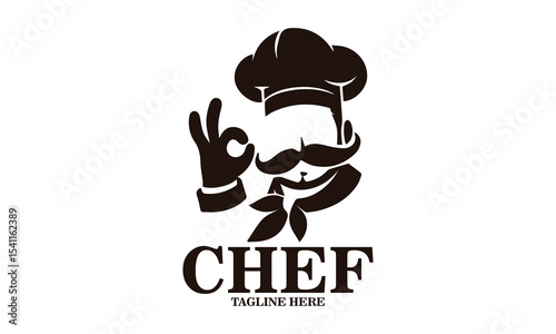 Illustration funny pizza chef shows you how delicious pizza vector design. pizza chef logo and pizza chef vector illustration