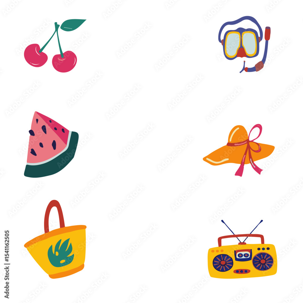 Fototapeta premium SUMMERVIBE FILE EDITABLE VECTOR