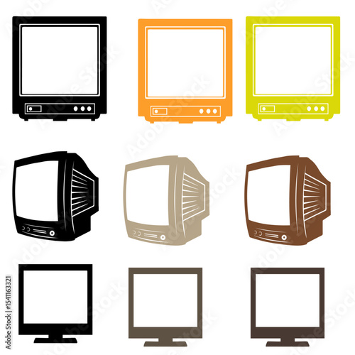 TELEVISION SET EDITRABLE VECTOR FILE 03