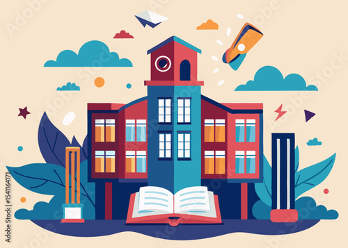 school illustration