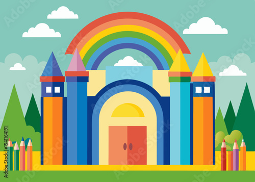 school illustration