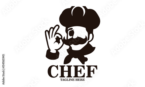 Illustration funny pizza chef shows you how delicious pizza vector design. pizza chef logo and pizza chef vector illustration