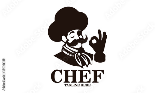 Illustration funny pizza chef shows you how delicious pizza vector design. pizza chef logo and pizza chef vector illustration
