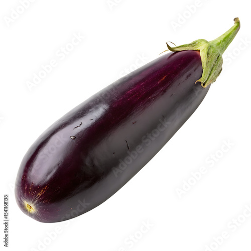 A japanese eggplant isolated on a transparent background
