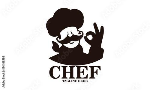 Illustration funny pizza chef shows you how delicious pizza vector design. pizza chef logo and pizza chef vector illustration