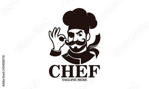 Illustration funny pizza chef shows you how delicious pizza vector design. pizza chef logo and pizza chef vector illustration