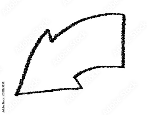 Doodle emphasis arrow vector icon. Design arrow grunge twist line, curve wave.