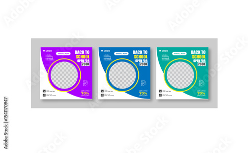 Back to school social media poster minimalistic. Editable modern social media advertising post. minimalistic poster elegant suitable for advertising promo