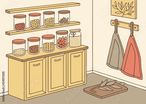 vector illustration of a kitchen