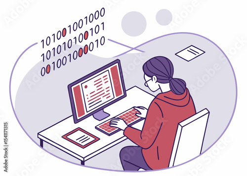 business woman working on laptop