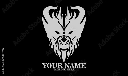 Illustration pandemonium devil vector design, pandemonium day icon and pandemonium day logo vector design. Devil black icon and devil vector illustration with black background
