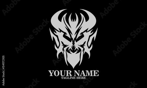 Illustration pandemonium devil vector design, pandemonium day icon and pandemonium day logo vector design. Devil black icon and devil vector illustration with black background