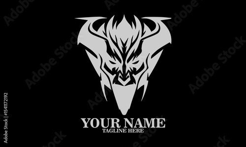 Illustration pandemonium devil vector design, pandemonium day icon and pandemonium day logo vector design. Devil black icon and devil vector illustration with black background