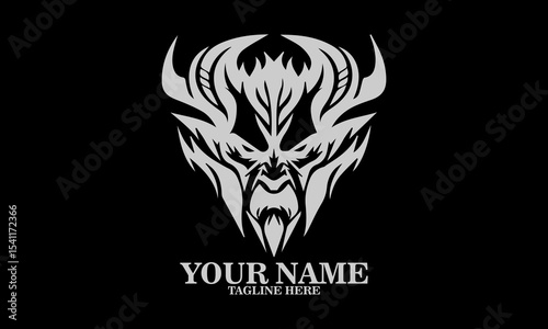 Illustration pandemonium devil vector design, pandemonium day icon and pandemonium day logo vector design. Devil black icon and devil vector illustration with black background