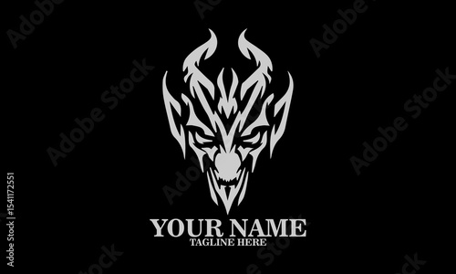 Illustration pandemonium devil vector design, pandemonium day icon and pandemonium day logo vector design. Devil black icon and devil vector illustration with black background