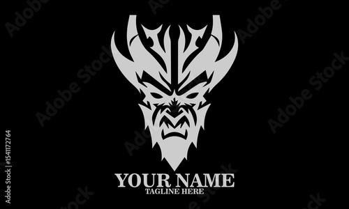 Illustration pandemonium devil vector design, pandemonium day icon and pandemonium day logo vector design. Devil black icon and devil vector illustration with black background