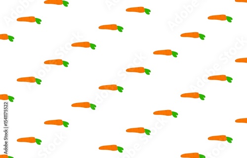 Seamless pattern illustration vegetable flat design carrot cartoon doodle style for fabric, picture label, wallpaper, banner, poster.