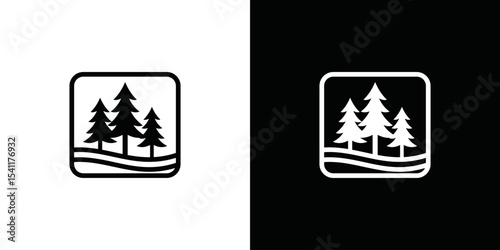 simple pine tree logo vector
