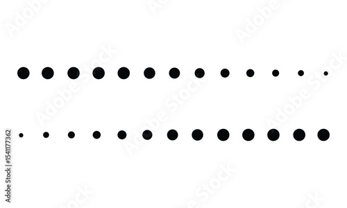Dotted line vector illustration isolated on white . EPS 10 . 
