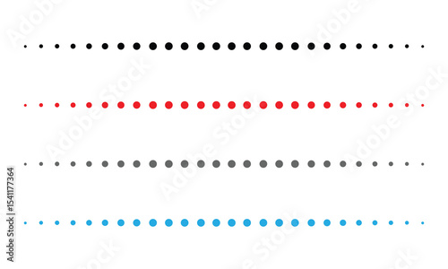 Dotted line vector illustration isolated on white . EPS 10 . 