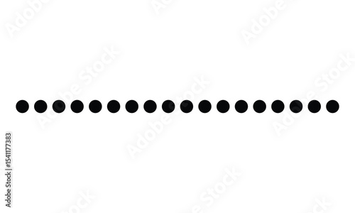 Dotted line vector illustration isolated on white . EPS 10 . 