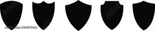 Sword and Shield Vector Illustration with Medieval Emblem and Security Symbols