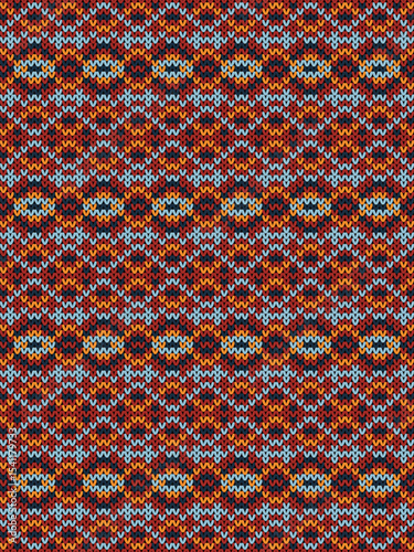 Knitted seamless pattern embroidery tribal native.Traditional Aztec,Navajo,Southwest and Mexican style.Sweater crochet vector geometric background.Design for fabric,clothing,wrapping,print,decoration.