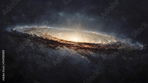 resplendent allure of a galaxy, with its vast expanse in boundless depths of space, encapsulates ethereal dance of swirling stars, interstellar vistas, and incomprehensible magnitude and intricacy 