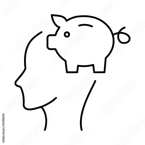 Thinking Brain Icon. Ideas, Intelligence, Ai, Knowledge, Learning, Neuron, Creativity, Inspiration, Brainstorm, Mindset Icons Editable Stroke Vector Illustration