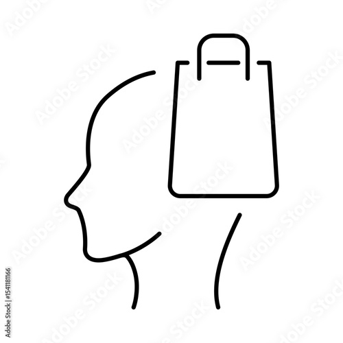 Thinking Brain Icon. Ideas, Intelligence, Ai, Knowledge, Learning, Neuron, Creativity, Inspiration, Brainstorm, Mindset Icons Editable Stroke Vector Illustration