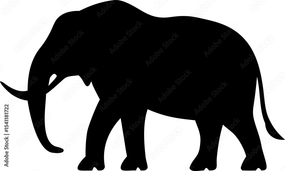 Fototapeta premium big mammals of the northern lands vector silhouett.eps
