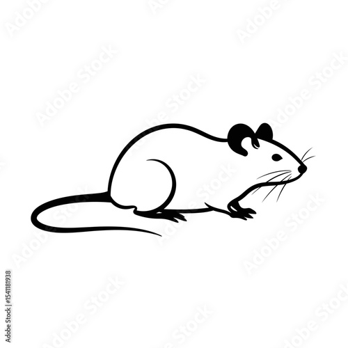 Mouse or rat icon in trendy flat style isolated on background. Mouse icon page symbol for your web site design Mouse icon logo, app, UI. Mouse icon Vector illustration