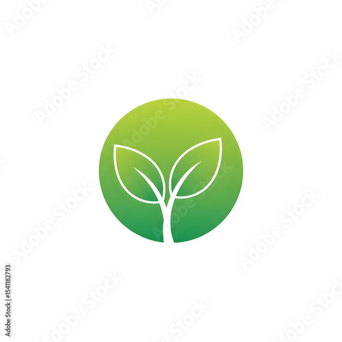 Eco Growth: Sustainable Business & Environmental Logo on transparent background