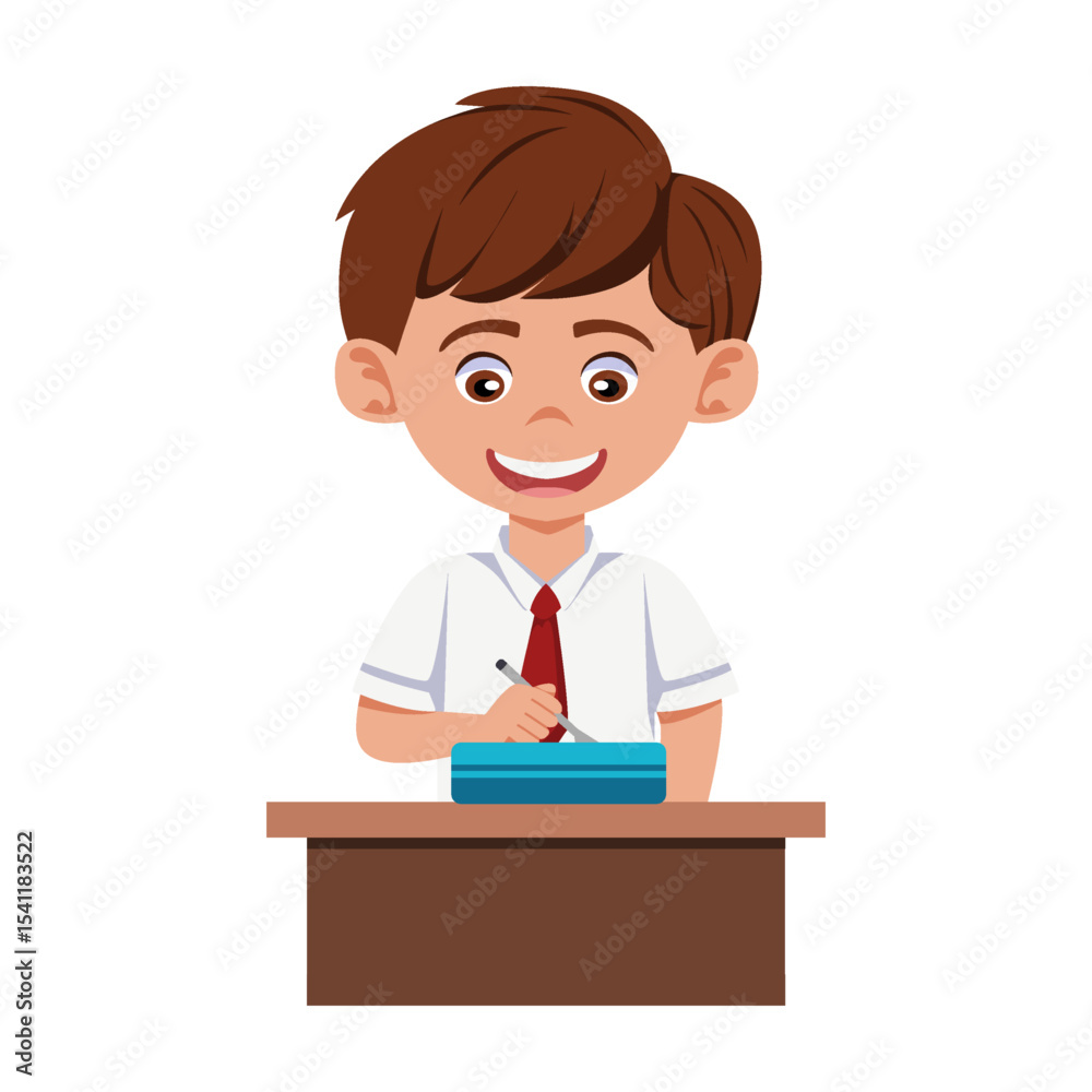 Fototapeta premium Back to School Cartoon Character