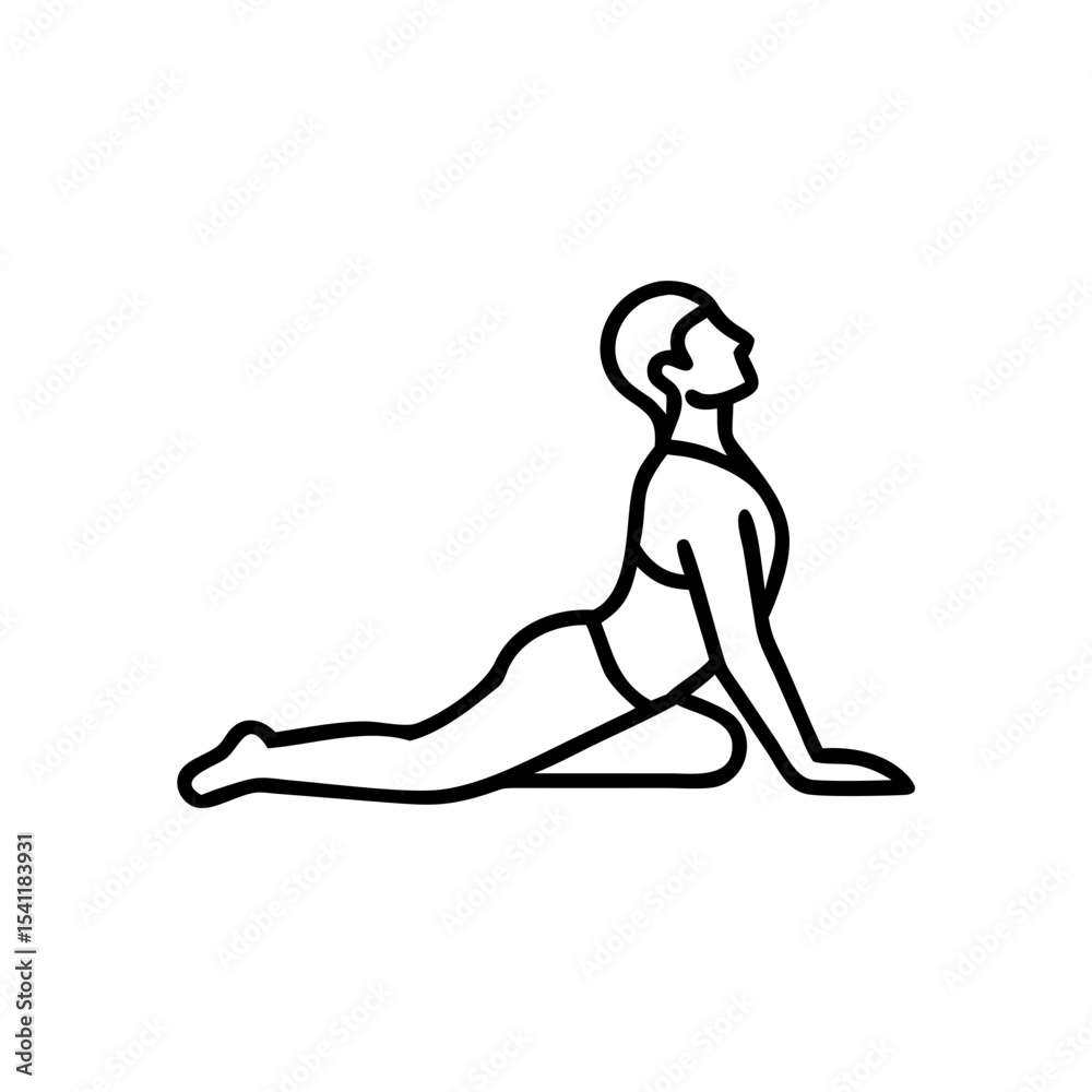 Male yoga instructor in pigeon pose stretching hips on white Male yoga instructor in pigeon pose stretching hips on white