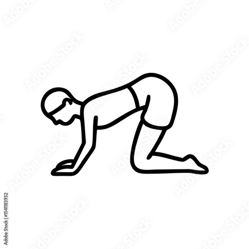 Male yoga instructor balancing in crow pose against white background