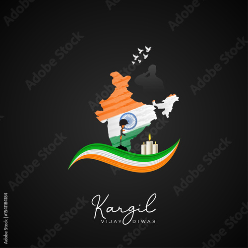 Kargil Vijay Diwas Poster: India's map, a tribute to brave soldiers' sacrifice
