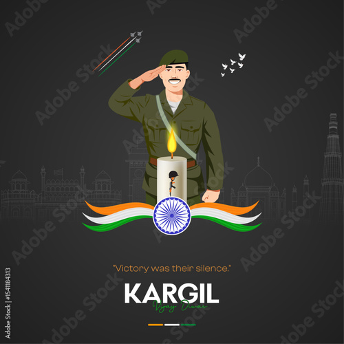 Kargil Vijay Diwas Poster: Silent victory, soldier's salute, India's tribute
