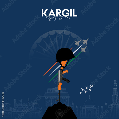 Kargil Vijay Diwas: Honoring fallen soldiers with patriotic sky and monuments
