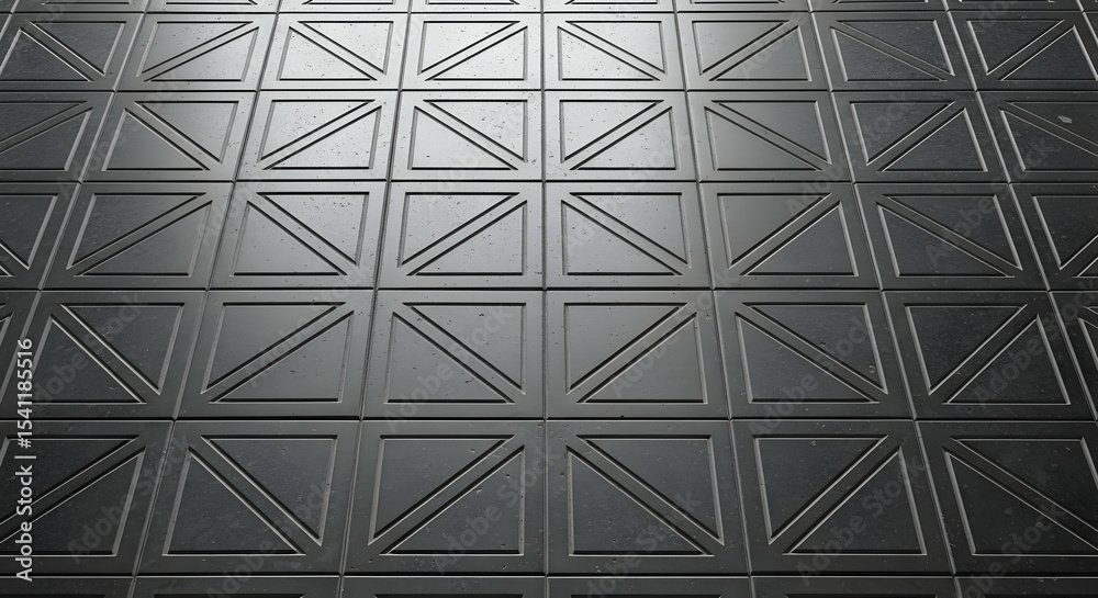Obraz premium Black and White Vintage Floral Tile Pattern for Classic Retro Interior Design
