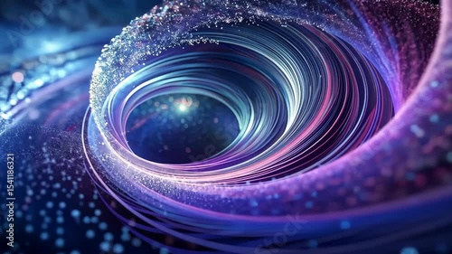 A mesmerizing vortex of swirling light and energy in a cosmic dance of vibrant hues.