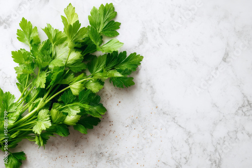 Fresh celery leaves offer vibrant color and natural beauty