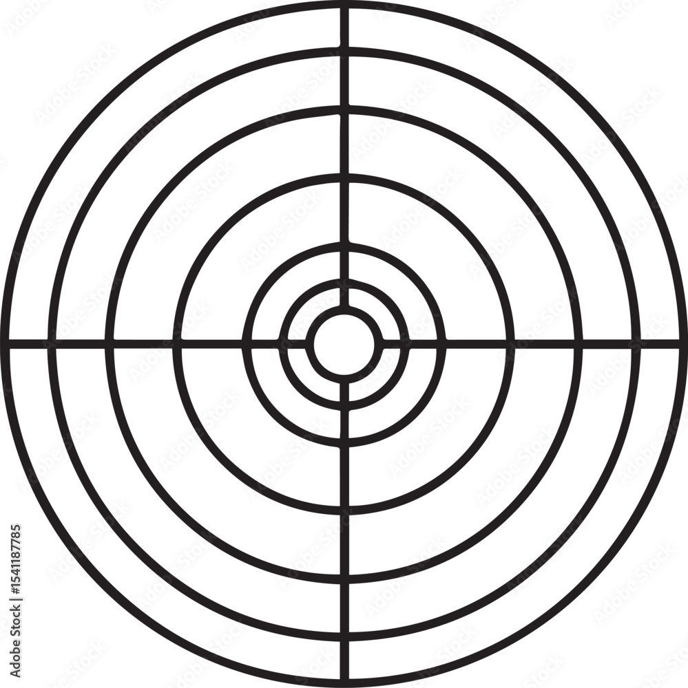 Target board black outline vector and illustration Target board black outline vector and illustration