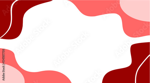 abstract red and white fluid pattern background with copy space