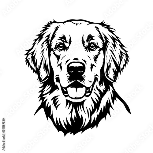 animal, pet, stencil, breed, vector, dog, labrador, illustration, drawing, outline, graphic, white, domestic, black, retriever, art, isolated, puppy, golden retriever, cute, mammal, pedigree, silhouet