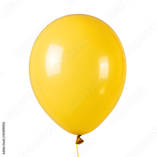 Yellow Balloon Isolated on Transparent Background