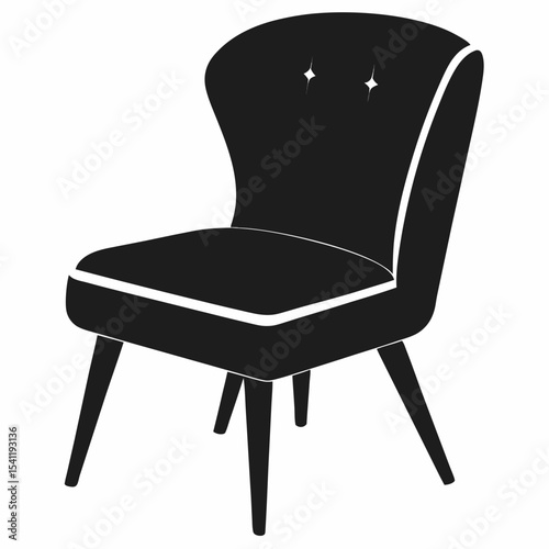 black leather chair